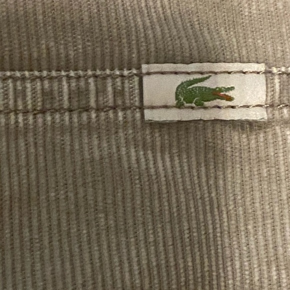 VENDOR ITEM : FINAL PRICE Ladies Beige / Gray Lacoste Corduroy Pants - Picture 5 of 10